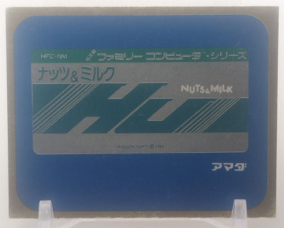 NUTS & MILK #60 Family Computer Card Menko Amada Famicom Konami 1985 Japan A1