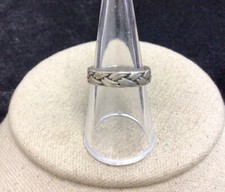 Vintage Sterling Silver 925 Braid Design Band Sz 8 S560