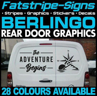 fits CITROEN BERLINGO GRAPHICS ADVENTURE COMPASS CAMPER VAN STICKERS DECALS