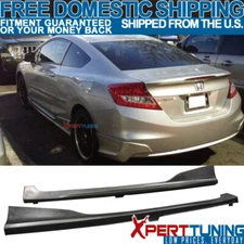 Fits 12-15 Honda Civic Coupe 2Dr HF-P Style PU Side Skirts PU