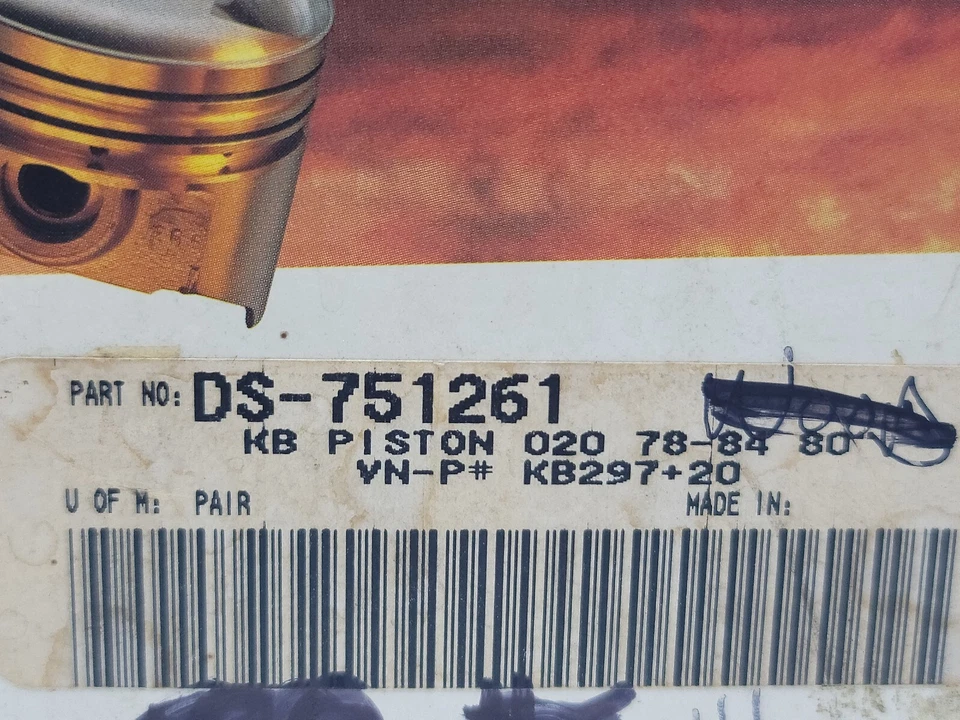 KB Performance Piston Kit Set W/Rings KB297.020 1978-84 Harley Davidson New  - Image 2 of 4