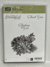 Stampin’ Up! Sale-A-Bration Heartfelt Blooms Set of 4 Cling Stamp Set 4 Rubber