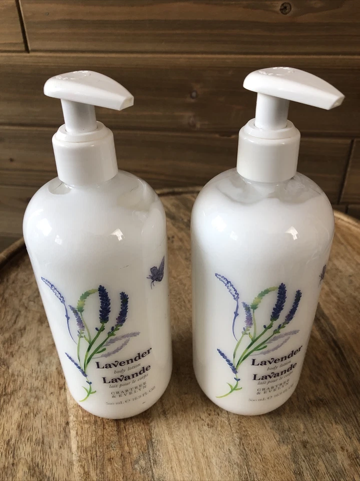 2 件 Crabtree & Evelyn LAVENDER 身体乳液 16.9 盎司,每件带泵优先发货! — 第 2/4 张图片
