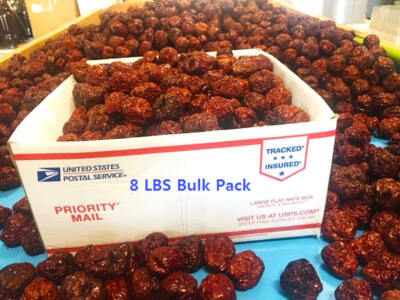 100% ORGANIC Dried Jujube Date California Grown 대추 Hong Zao 紅棗 táo tàu