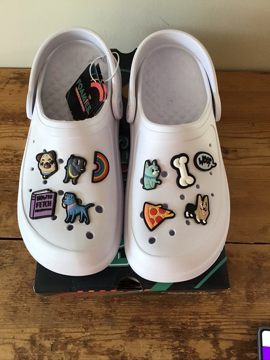 Foamies Skechers Go Walk Your Dog Skechers Foamies White Clog Pup