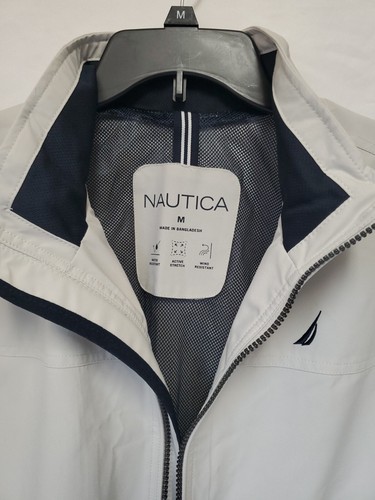 Nautica Men's Lightweight Windbreaker Stretch Athletic Full Zip Golf Jacket Med - Picture 3 of 8