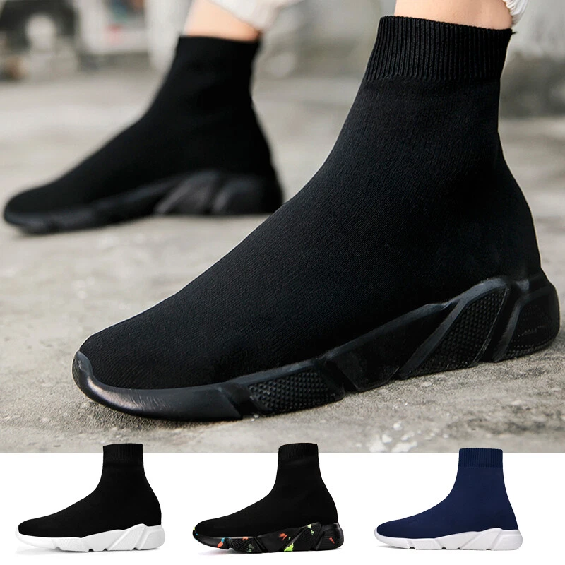 Men Womens Sock Trainers Fashion Designer Running Walking Sports Shoes High Top