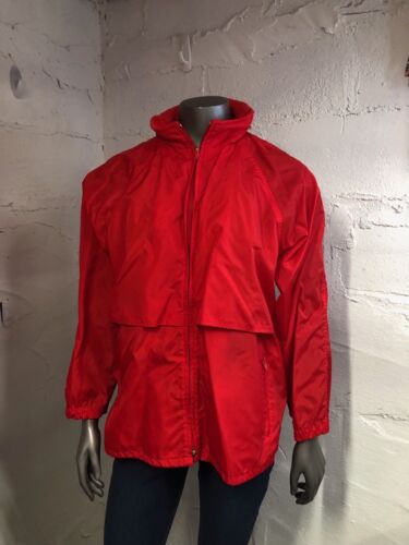 Eddie Bauer WindBreaker Womens Size L. Red. Vintage. 100% Nylon. Excellent . F5