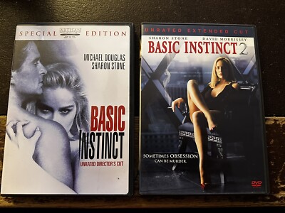 2-Disc Set - Basic Instinct 1 & 2 (Unrated, Uncut Widescreen) RARE & OOP Version