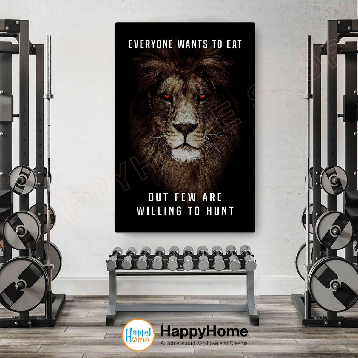 Lion Wall Art Everyone Wants To Eat Home Gym Wall Decor ...