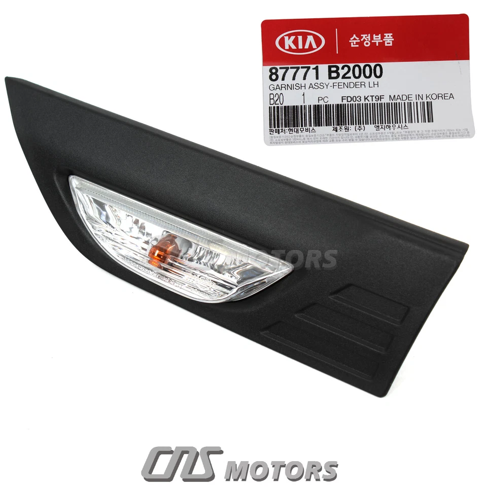 ⭐GENUINE⭐ Fender Trim Molding Lamp LEFT DRIVER for 2014-2016 Kia Soul 87771B2000 Foto 2 de 4