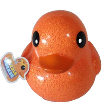 Jumbo Dazzle Duck Rubber Duck Toy ORANGE GLITTER Jeep NWT
