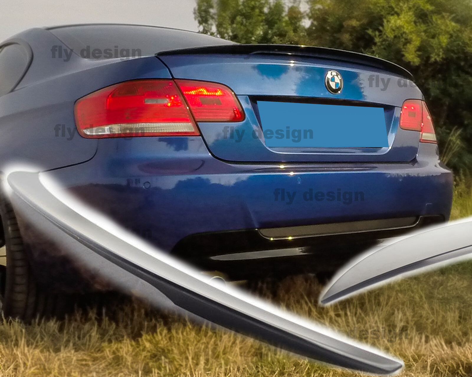 Suitable for BMW 325 318 335 330, Tuning P-Style Rear Spoiler Diffuser F