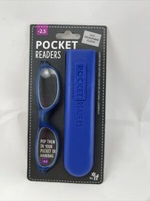 IF Pocket Readers Reading Glasses with Plastic Case Blue