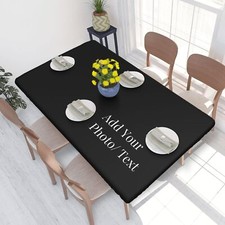 Custom Tablecloth Personalized Table Cover Photo Text Logo Decor Wedding Party