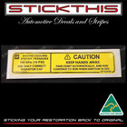 <!--F#f_0-->Suit Holden HSV - Late VY and WK V8 Engine Cooling Fan Danger Decal Sticker<!--F/-->