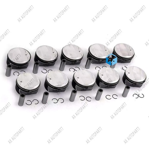 10pcs STD Φ92mm Pistons & Rings Set For BMW M5 M6 E60 E61 E63 E64 5.0 V10 S85B50 - Picture 2 of 7