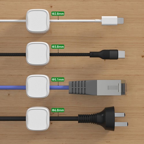 12x Magnetic Cable Winder Cord Organizer Lead Management Charger Cable Clips - Afbeelding 16 van 18