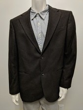 VTG 42R Oscar de la Renta Wool/Cashmere Blazer Brown/Olive 2-Button Sportcoat