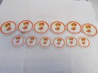 Vintage Strawberry Shortcake Doll Size Metal/Tin Plates - 12 pieces — photo 1