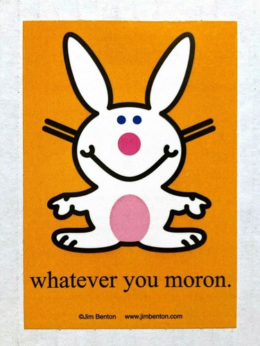 You Pick! HAPPY BUNNY Sticker / Decal, vending machine type NEW Series 1 & 4 - Picture 7 of 19