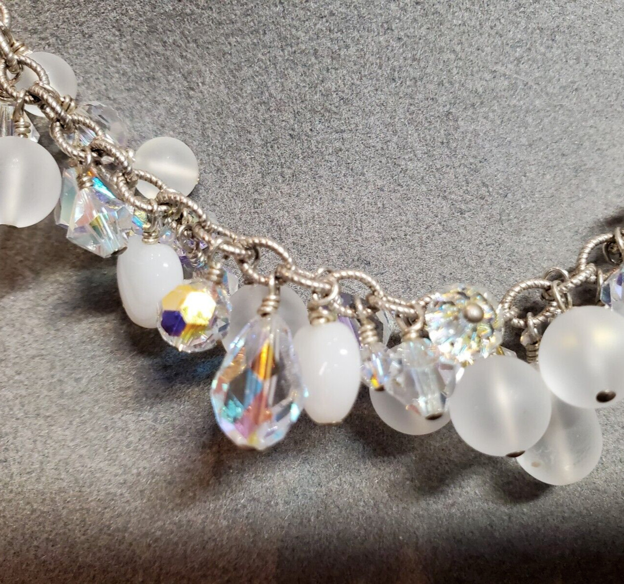 All Solid Sterling 925 Silver Aurora Borealis Cry… - image 10