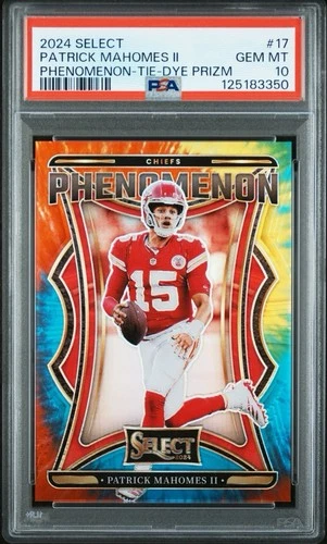 2024 Panini Select Phenomenon Patrick Mahomes II #17 Tie-Dye Prizm /25 PSA 10 🔥
