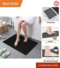 Quick Drying Non-Slip Shower Mat 24 x 32 - Comfortable Loofah Bath Experience