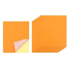 30 Sheets Printable Vinyl Sticker Paper for Inkjet Printer, Orange