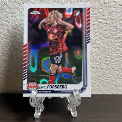 2025 Topps Chrome MLS Emil Forsberg White Lava Refractor Red Bulls #8 