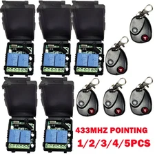 12VDC 2CH Relay Receiver Wireless Remote Control Switch Module RF Transmitter US