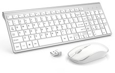 Wireless Keyboard Mouse, J JOYACCES 2.4G Compact and Ultra Slim for Windows,