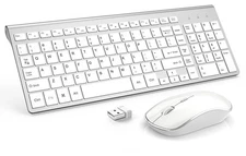Wireless Keyboard Mouse, J JOYACCES 2.4G Compact and Ultra Slim for Windows,