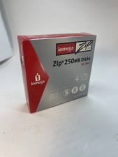 New Iomega Zip 250MB Disks - Box of 4 PC/ Mac ZIP Drive