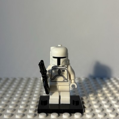 White Boba Fett Custom Star Wars Minifigur kompatibel mit Klemmbausteinen 
