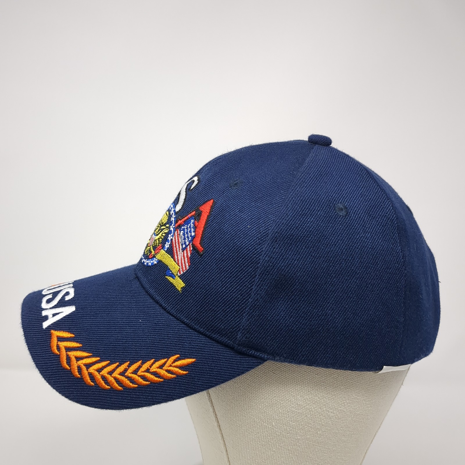 USA Flag Army Eagle Strapback Baseball Cap Blue O… - image 3