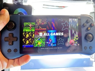 Powkiddy X55 Handheld Retro Gaming Console Blue, 128gb/16gb