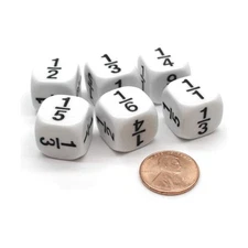 d6 Fraction Dice (6) by Koplow New