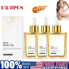1/3X Silk Body Oil,Silk Body Oil,Goda Perfume Oil,Bath & Shower Oil Smooth Skin~