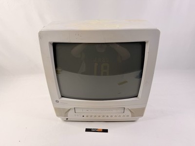 GE Spacemaker 13'' CRT TV/VCR 13TVR70 Retro Game Monitor No Remote - Tested!Works