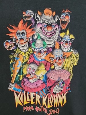Killer Klowns From Outer Space Black T-Shirt 80's Horror Scary Movie Retro MED