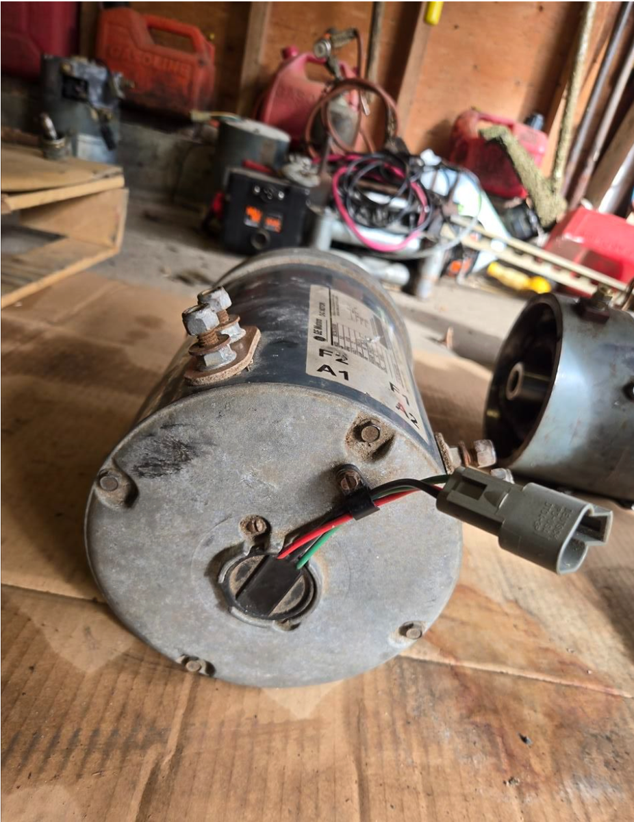 GEM Car Motor, GE 5 HP 9.5” with Sensor, 72V – Original Used