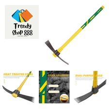 Cutter Mattock, 36" Heavy Duty Pick Axe with Forged Heat Treated Steel Blades...