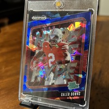 2025 Panini Prizm Draft Picks #21 Caleb Downs Hype Blue Ice #/149 Ohio State