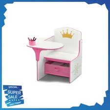 Delta Children Princess Crown Task Chair Desk with Storage Bin