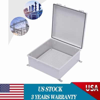 13'' Junction Box ABS In/Outdoor Wall-mounted Electrical Box Weatherproof Grey