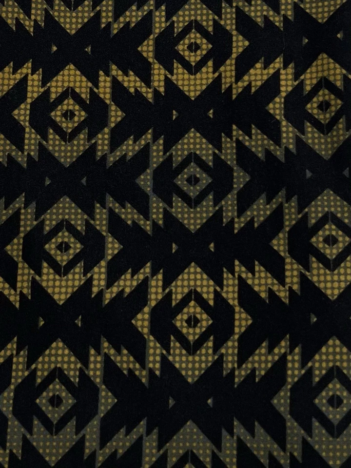 Leggings LuLaRoe OS Talla Única Otoño NEGRO VERDE Divertidos Chevron AZTEC Suroeste Foto 3 de 4