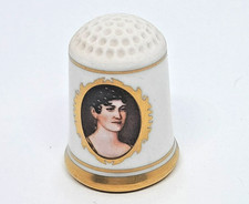 1978 First Lady Fine Bone China Franklin Porcelain Thimble - Elizabeth Monroe
