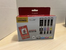 Genuine Canon PGI-250 CLI-251 Ink Cartridge Combo Pack PGBK C M Y Photo Paper