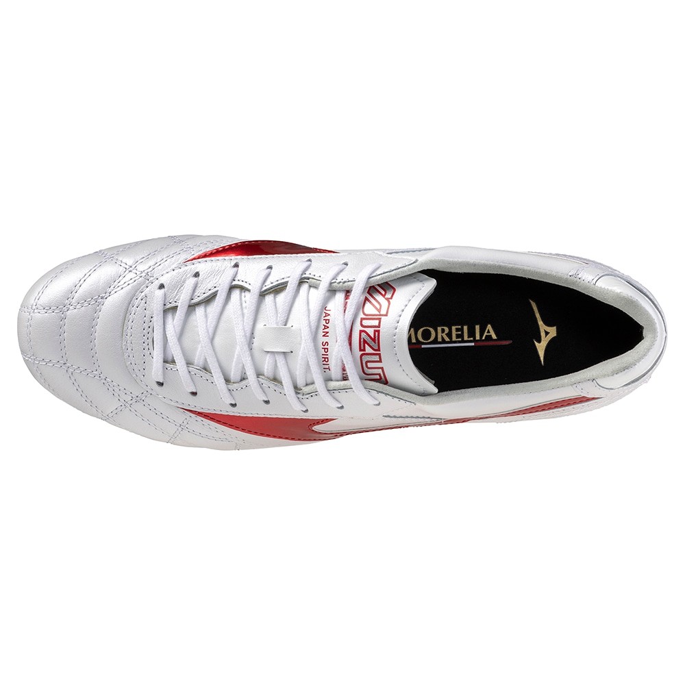 Mizuno Morelia 2 Japan ホワイト/レッド 日本製 Mizuno Morelia II Made In Japan FG - High Risk Red - White